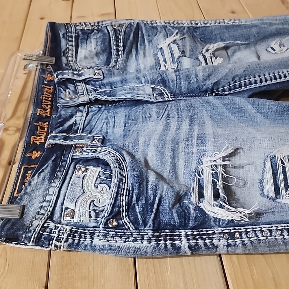 Rock Revival Ankle Skinny Jeans Womens Size 28 Inseam 24in Cotton - Picture 4 of 12